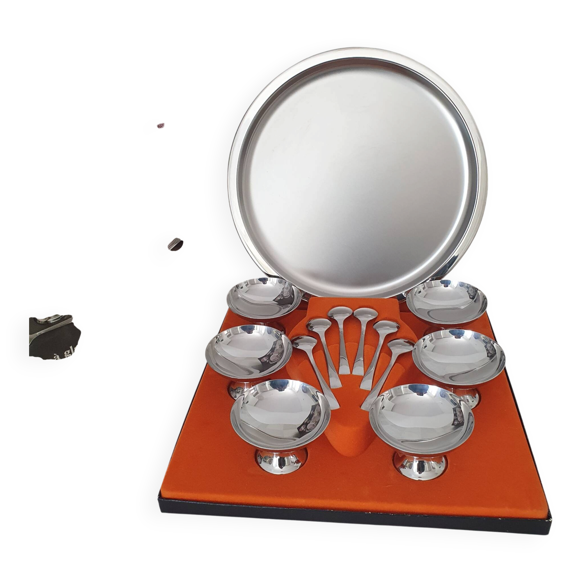 Guy Degrenne / Service en inox massif complet / Coffret coupes cuillèr