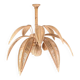 Coconut palm chandelier in rattan