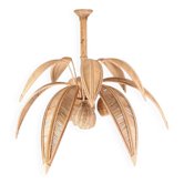 Coconut palm chandelier in rattan