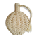 Bouteille vase soliflore macramé raphia plastique vintage