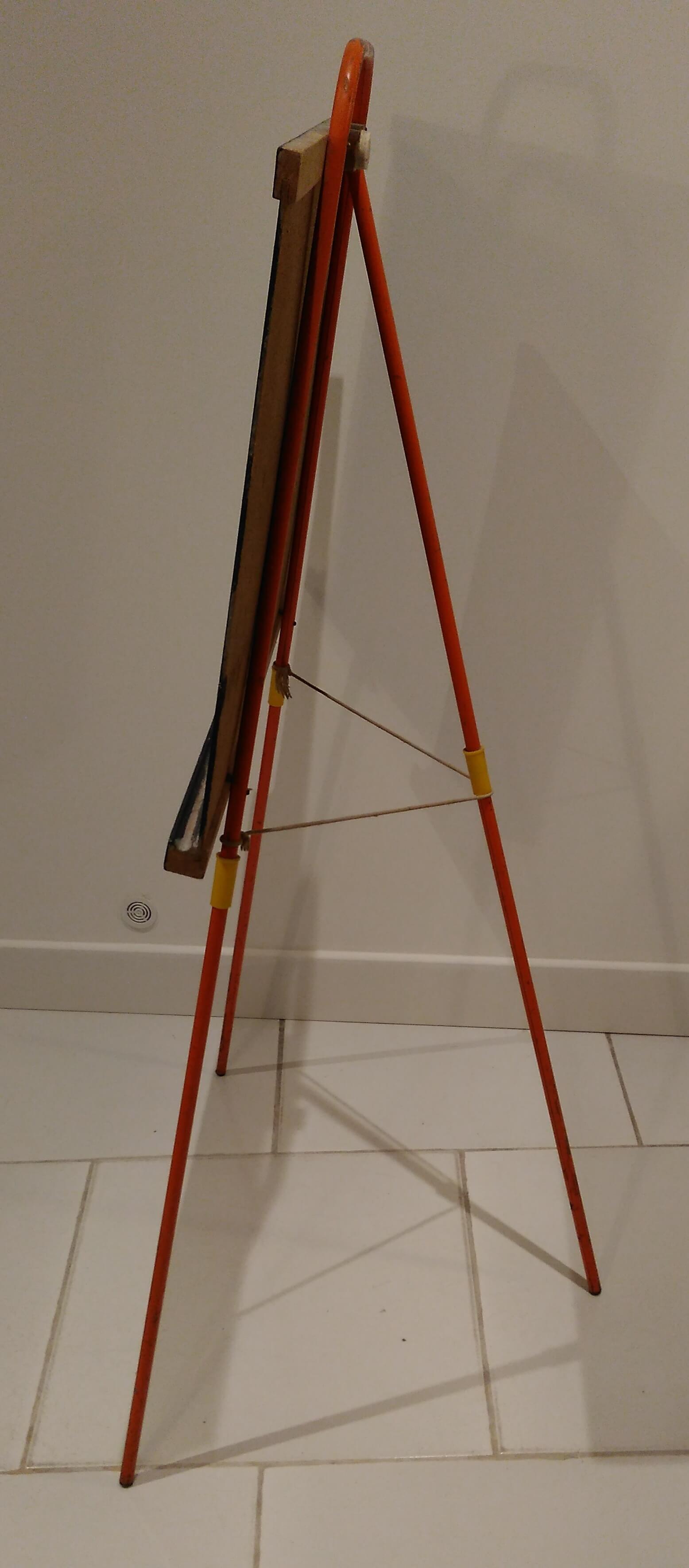 Vintage metal tripod schoolboy table