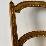 Chaise Napoléon III en bois doré et coton fleuri, XIXème siècle
