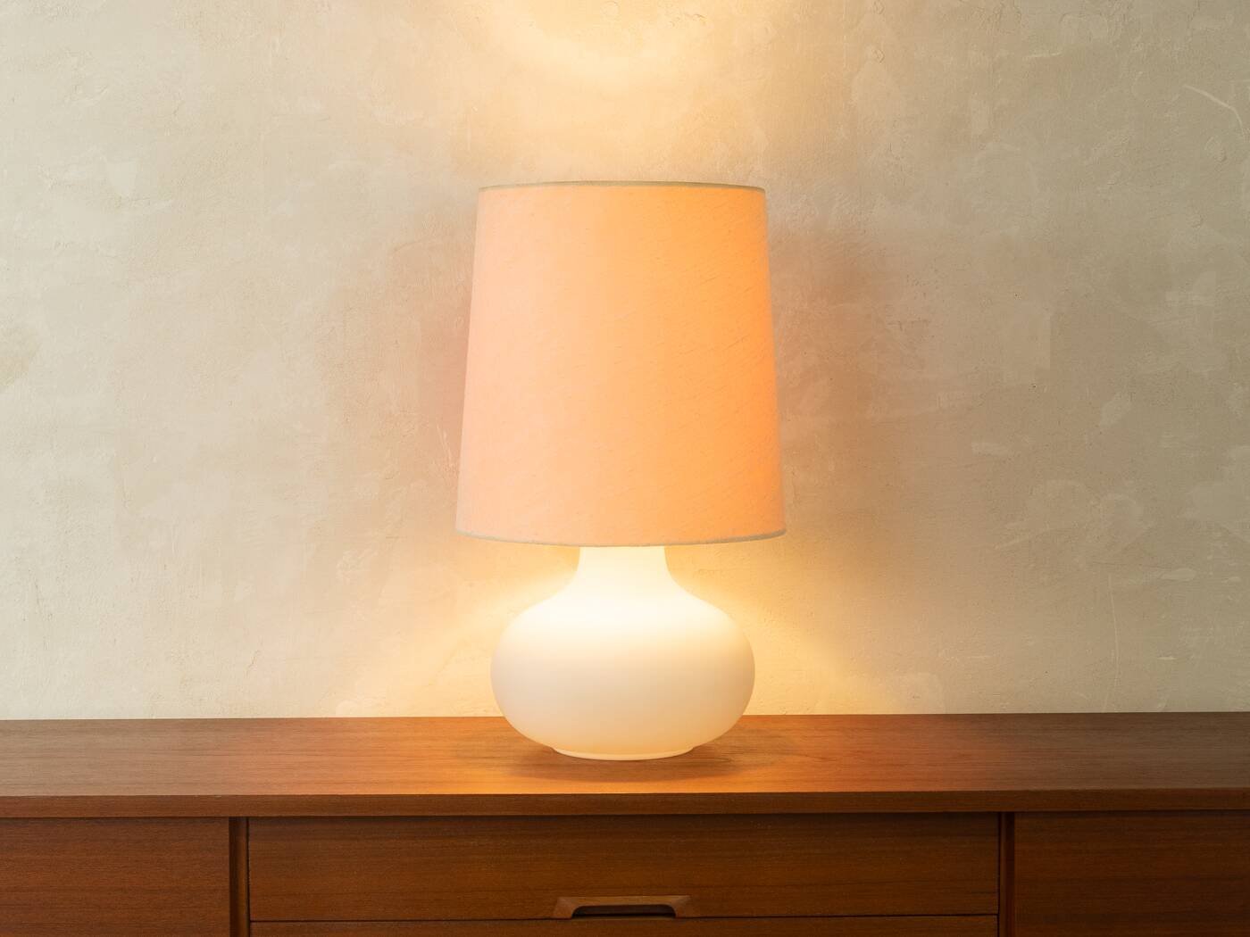 1970s table lamp, Heinz Josef Ohm, Glashütte Limburg, vintage