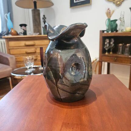 Vintage ceramic vase by Thomas Buxo - 1960s modernist design