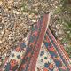 Antique Kazak Caucasian Carpet Wool 200x120 Vintage Blue Oriental Carpet 1900