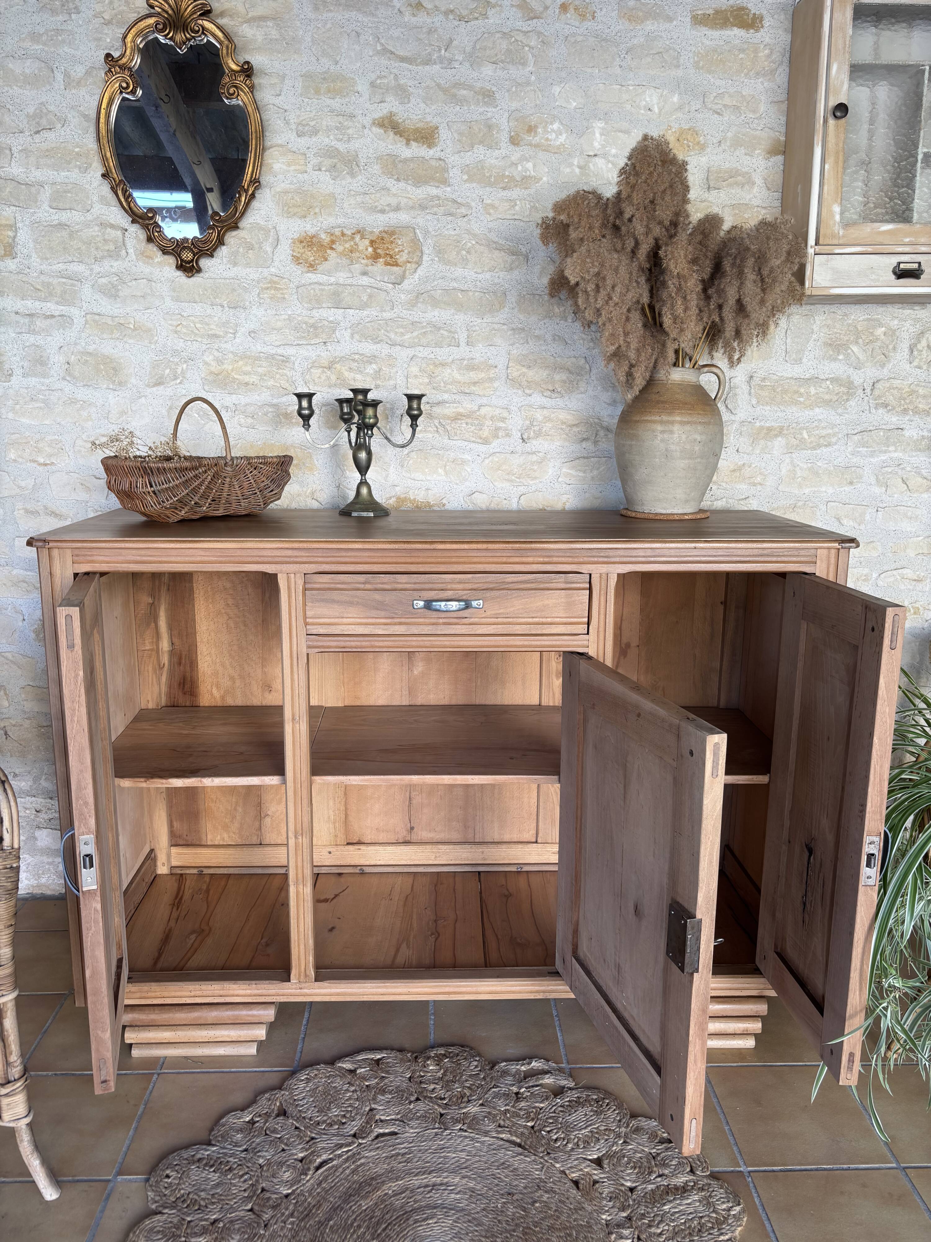 Restored solid wood Art Deco sideboard