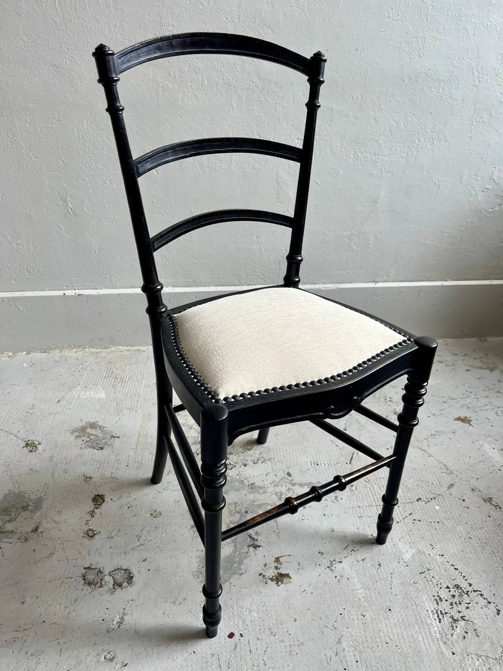 Reupholstered Napoleon III chairs