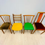 Four vintage dining chairs