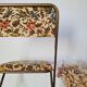 Chaise pliante vintage Lafuma modèle "Chantazur" à motif fleuri