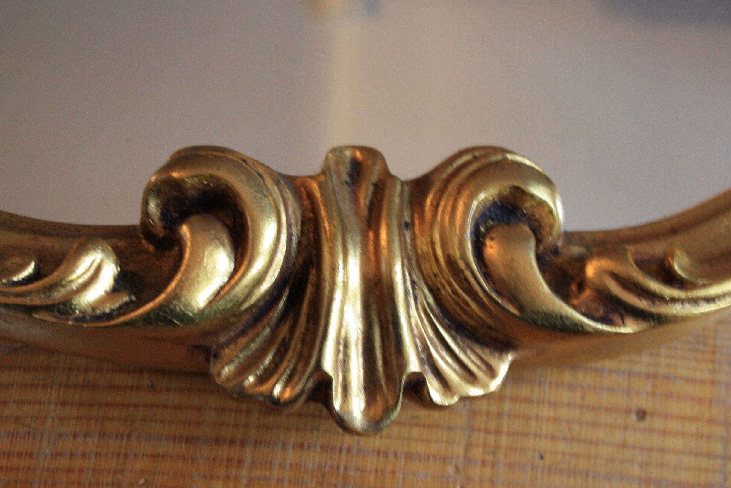 Golden wooden mirror, 100cmx67cm