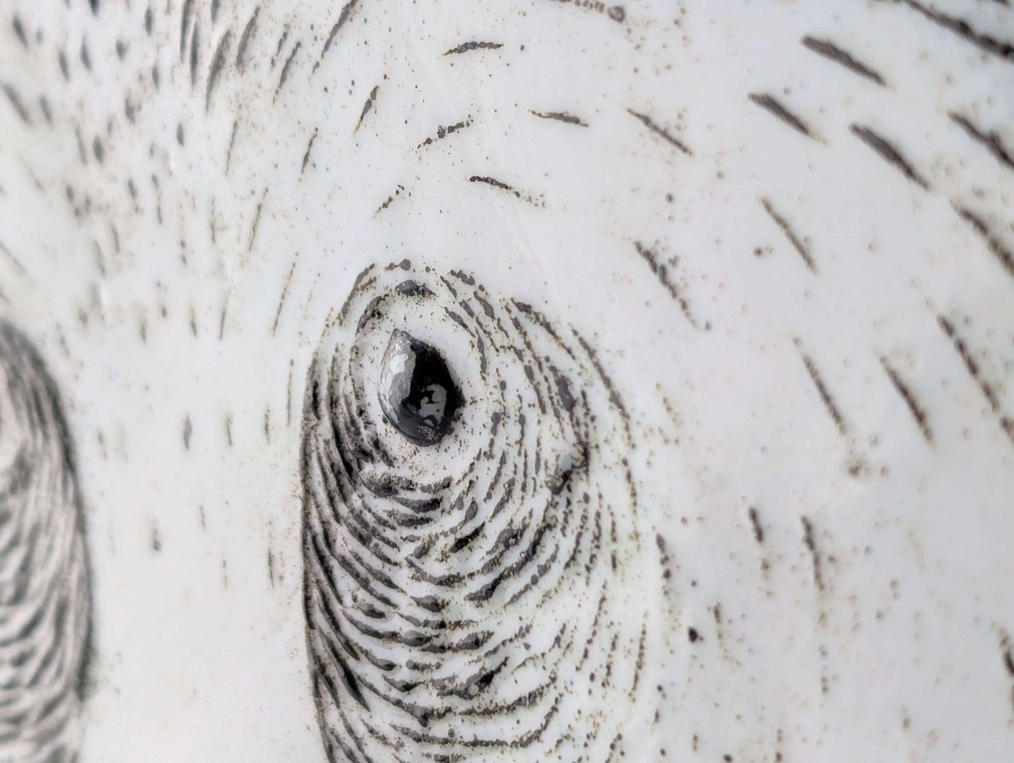 Oiva Toikka Ceramic Panda Bear Plate Nuutajärvi Finland 1983