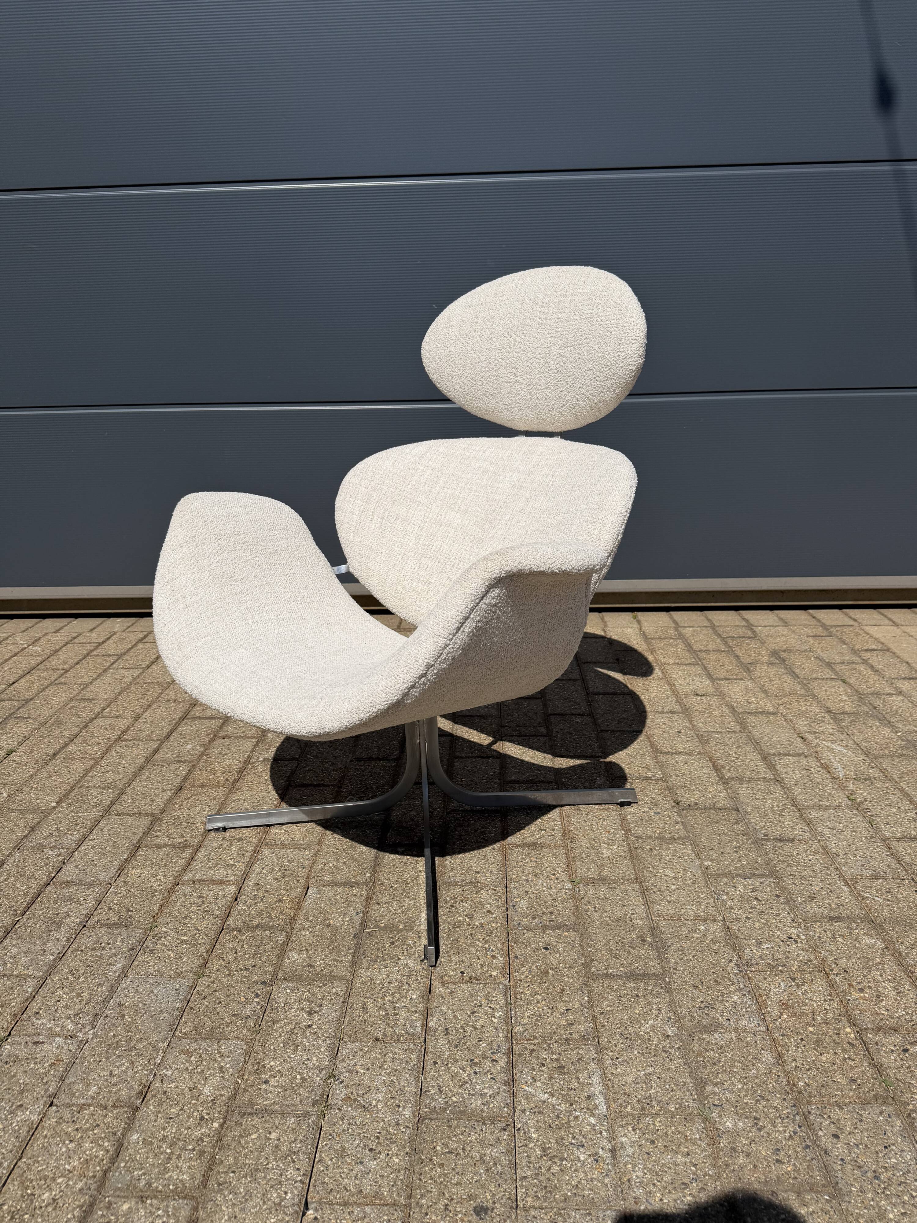 Artifort Big Tulip 1ste éditie Pierre Paulin, Beige/écru Bouclé