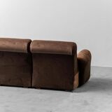 Canapé modulable 4 places en velours 1970 vintage modernisme