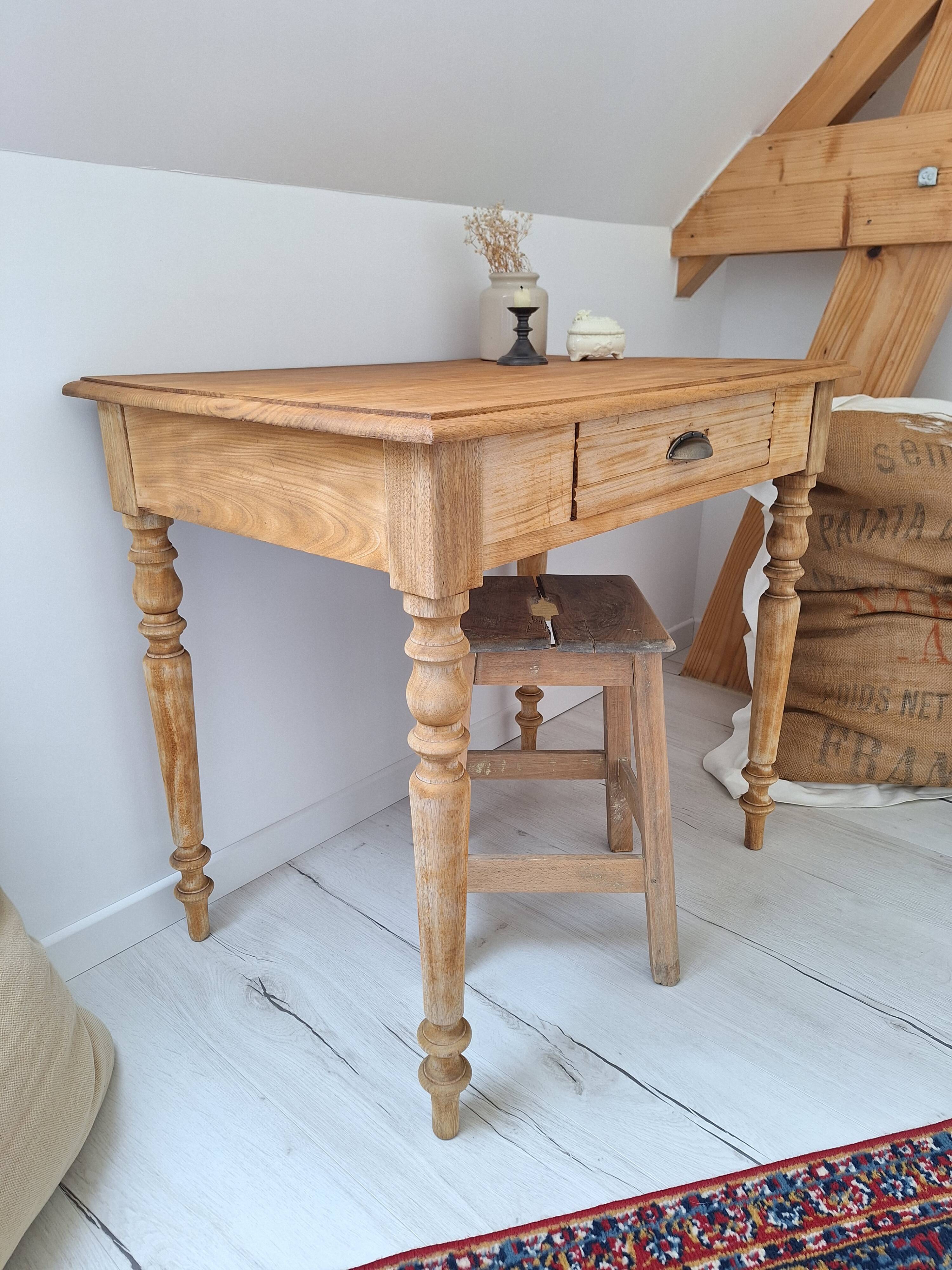 Bureau / Table d'appoint de ferme style campagne en bois massif