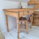 Farmhouse style side table in solid wood