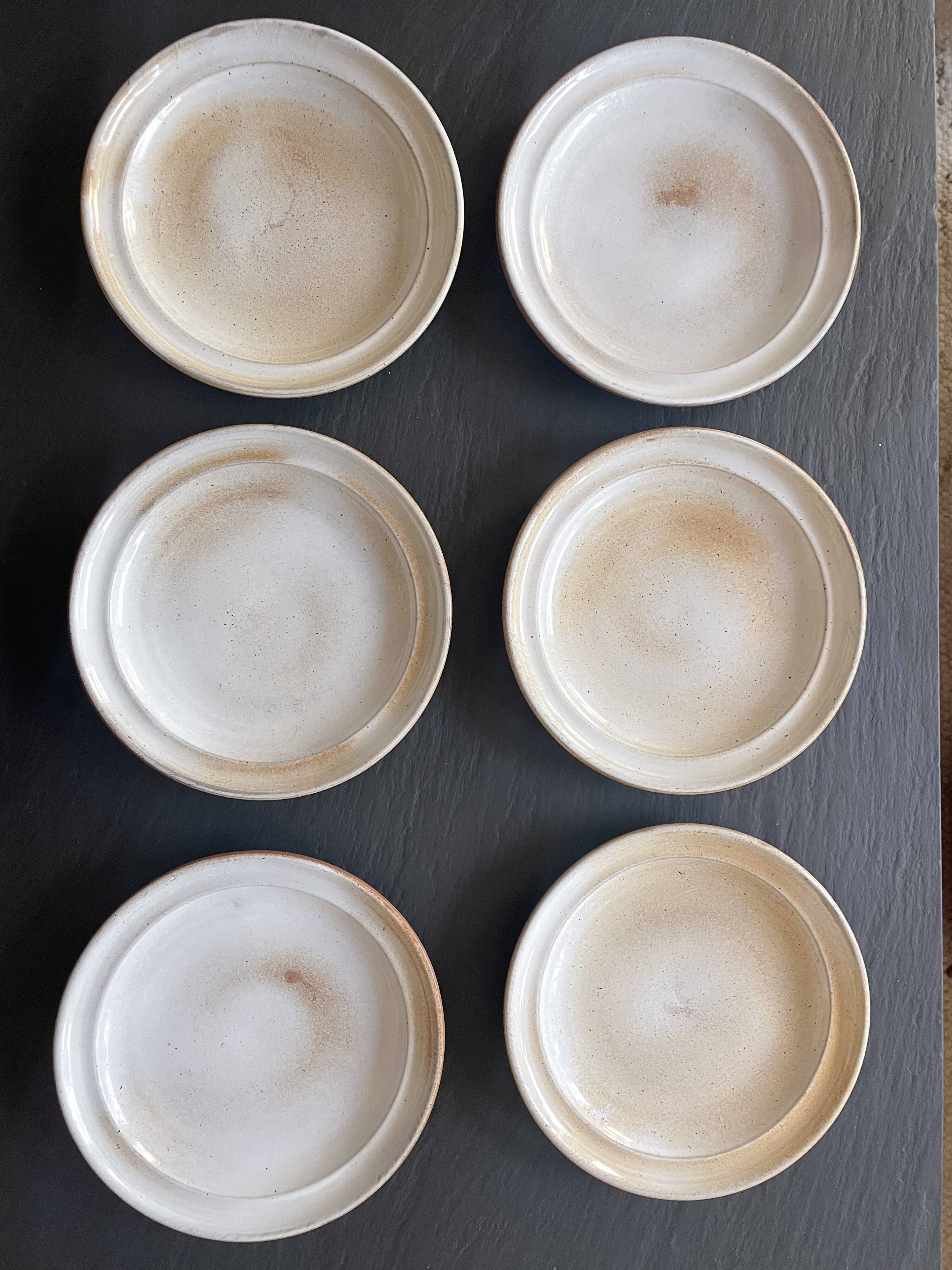 Lot de 6 assiettes grès du Marais