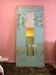 Large vintage entrance wardrobe, wall-mounted coat rack with mirror and p