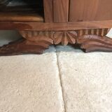 Art Deco wood and marble bedside