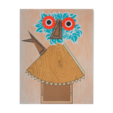 Enrico baj : hibou - lithographie originale