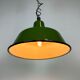 Industrial green enamel factory lamp from Zaos, 1960s
