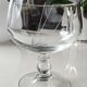 Lot de 5 coupes à glace à fruits en cristal finement taillé de 2 motifs épis de blé dépolis