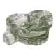 Maxi clover-shaped ashtray in transparent glass with herbivorous inclusions