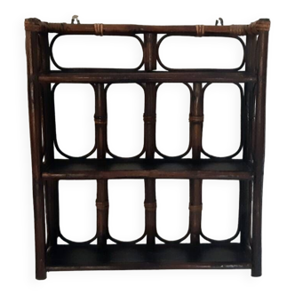Rattan wall shelf from the 70s.