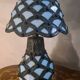 lamp with 2 lights, stained glass, handmade lead solder, Tiffany style