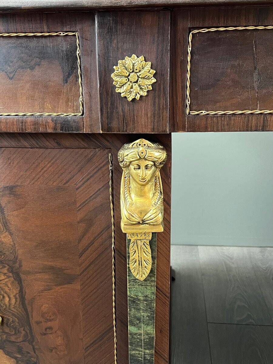 Bureau Empire en acajou et placage, bronze doré, début XIXe siècle