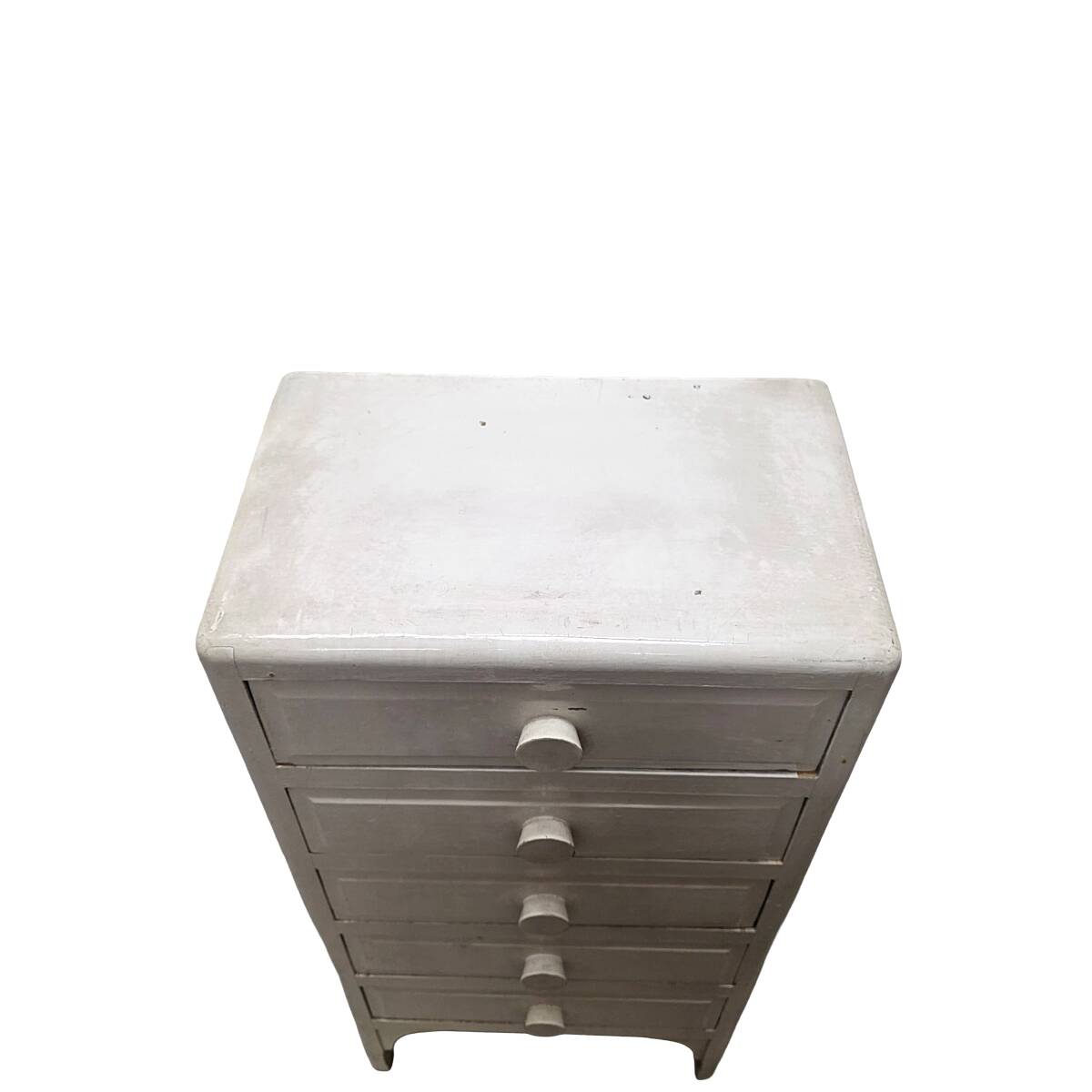 Commode ancienne française blanche/grise, début des années 1900