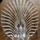 Vintage thick glass dish with lobster decorations