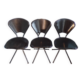 Set of 3 Ikea Sebastian folding chairs by Niels Gammelgaard