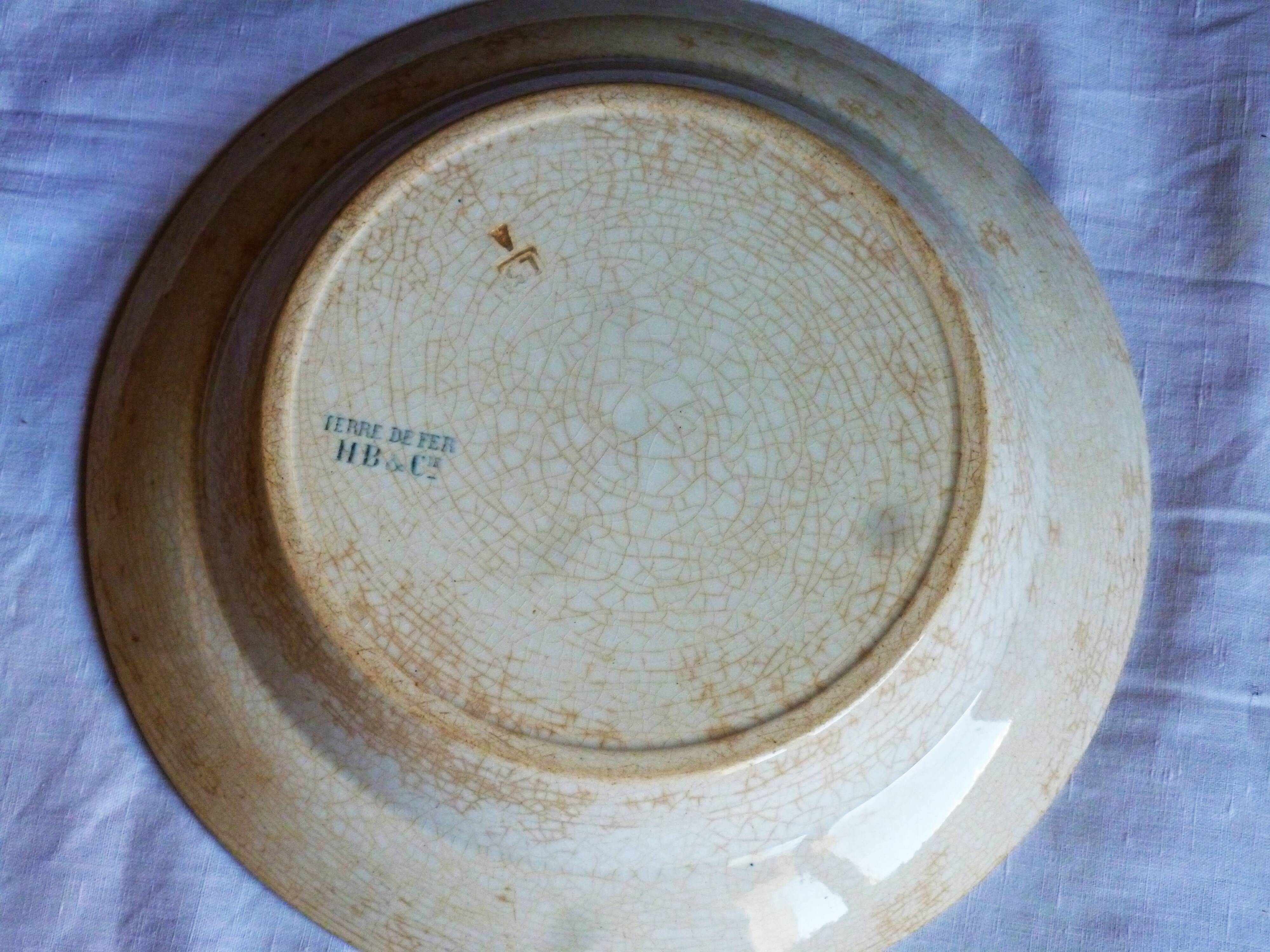 Napoleon plate, an old vegetable dish, 19th-century crockery.