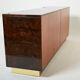 Aldo Tura sideboard in brown parchment and brass 1960
