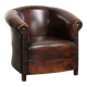 Vintage sheepskin club armchair with beautiful colours and a subtle size