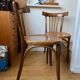Pair of wooden bistro chairs