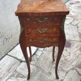 Pair of Louis XV style marquetry bedside tables