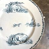 Creil & Montereau round ironstone dish, "Marine" service