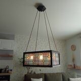 Art deco stained glass pendant from the 30s/40s