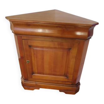 Beautiful corner cupboard - cherry stain - Drawer - one door - Louis Philippe style