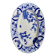 Oval dish Creil & Montereau in blue ironstone, "Japan" pattern.