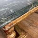 Table basse en marbre vert et bois doré, style Louis XVI / Rococo