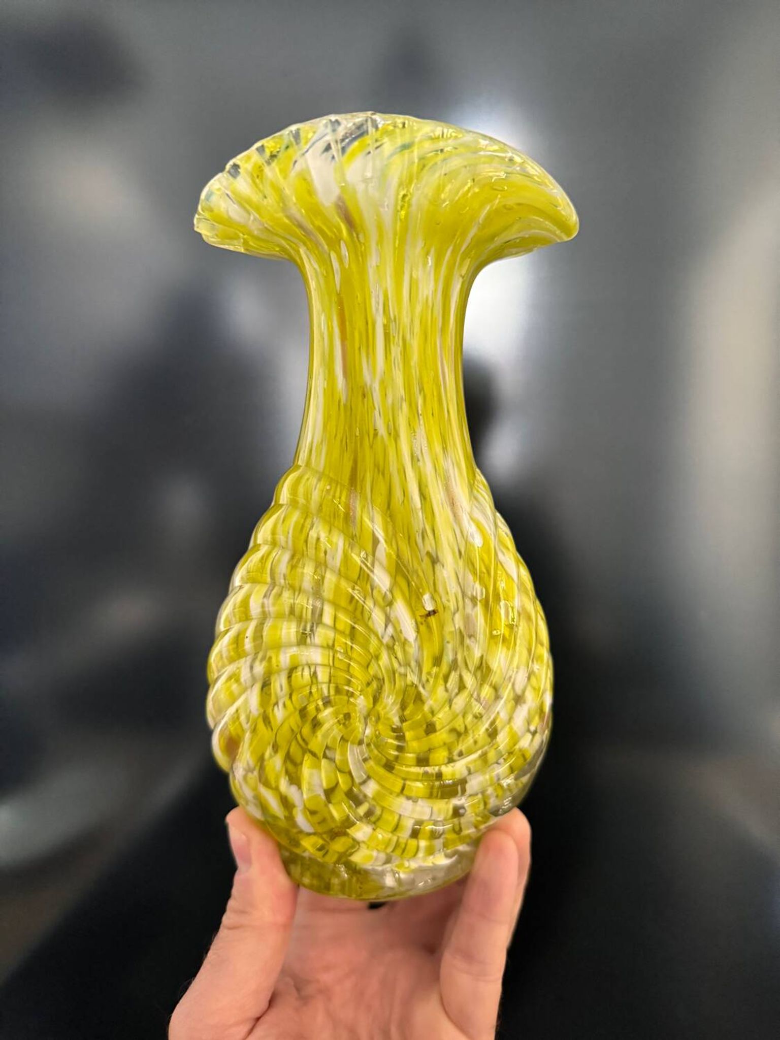 Vase soliflore Legras  « porte-bouquets soleil »