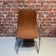 Suite of four Italian chairs in fabric and metal