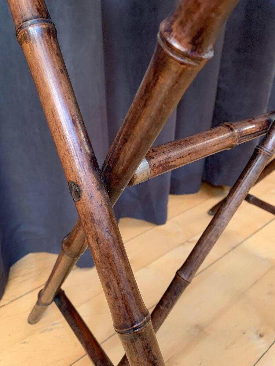 English bamboo side table, 1920s