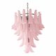 Lustre contemporain en verre de Murano « Selle » rose givré, style Mazzega