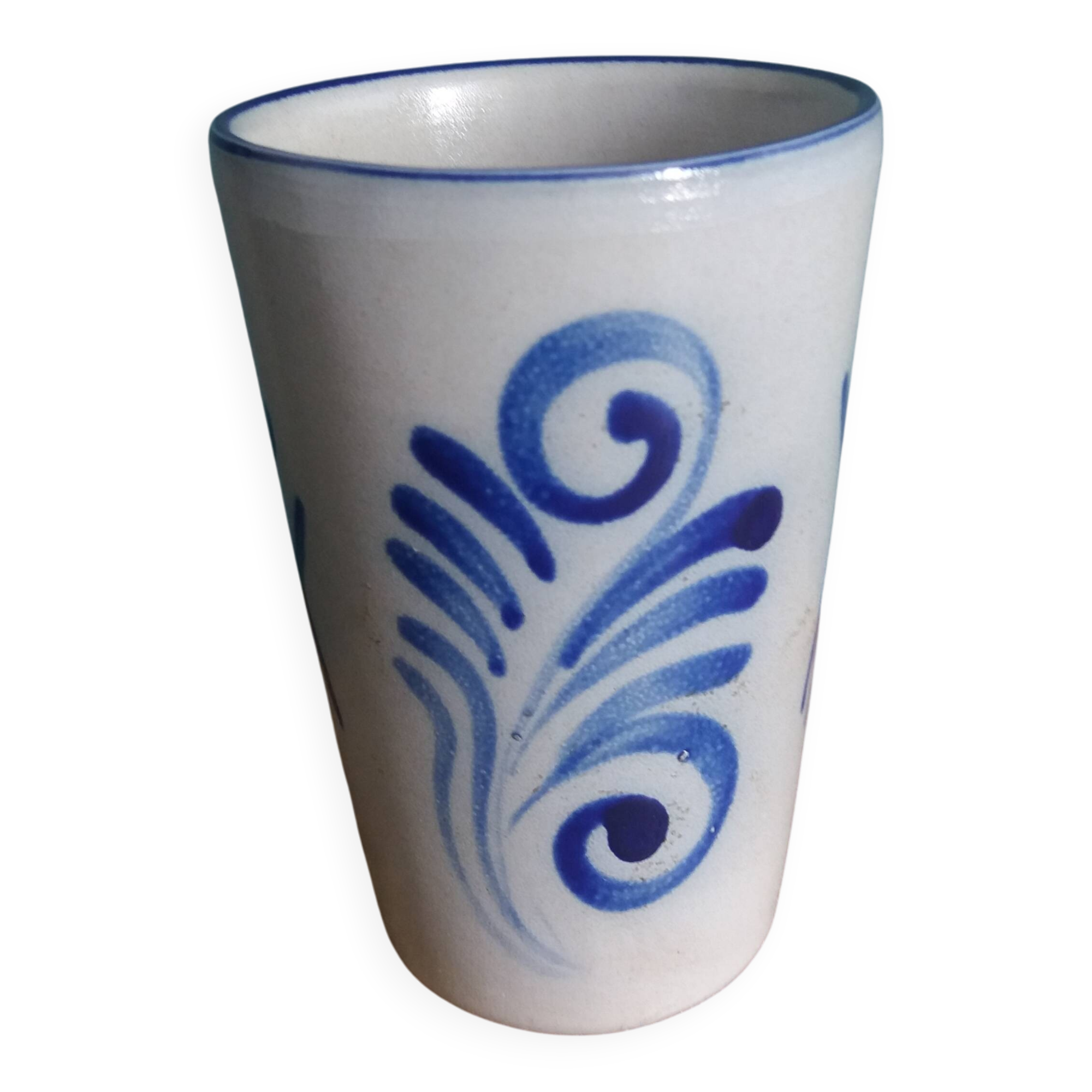 Alsace stoneware tumbler mug glass