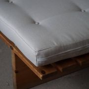 Modern Danish daybed, reupholstered, made of pine, by Nyt i Bo, 1970s.