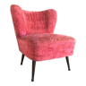 Pink moumoute cocktail armchair, vintage 1960