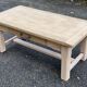 Renovated oak monastery farmhouse coffee table with drawer